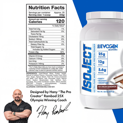 EVOGEN Isoject Whey Protein Isolate Powder