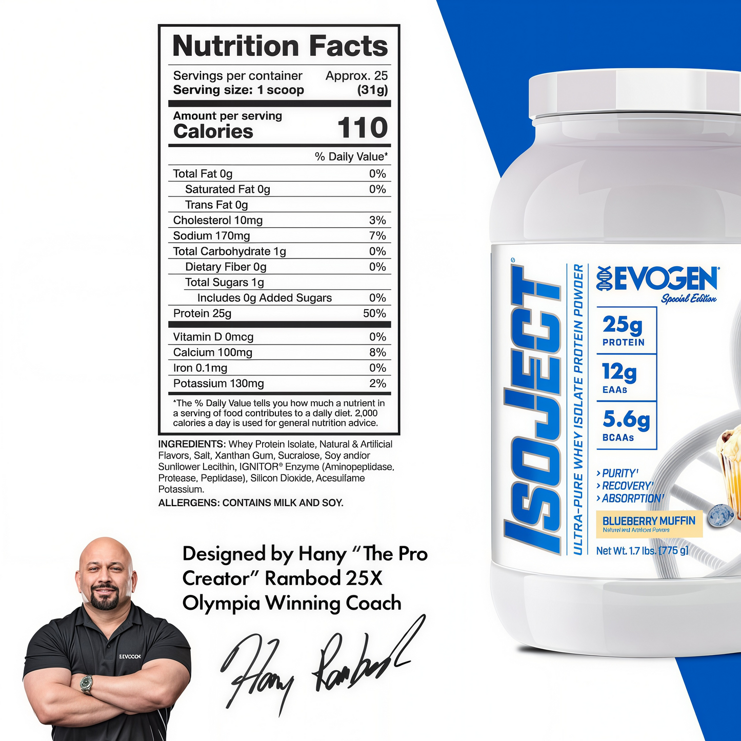EVOGEN Isoject Whey Protein Isolate Powder
