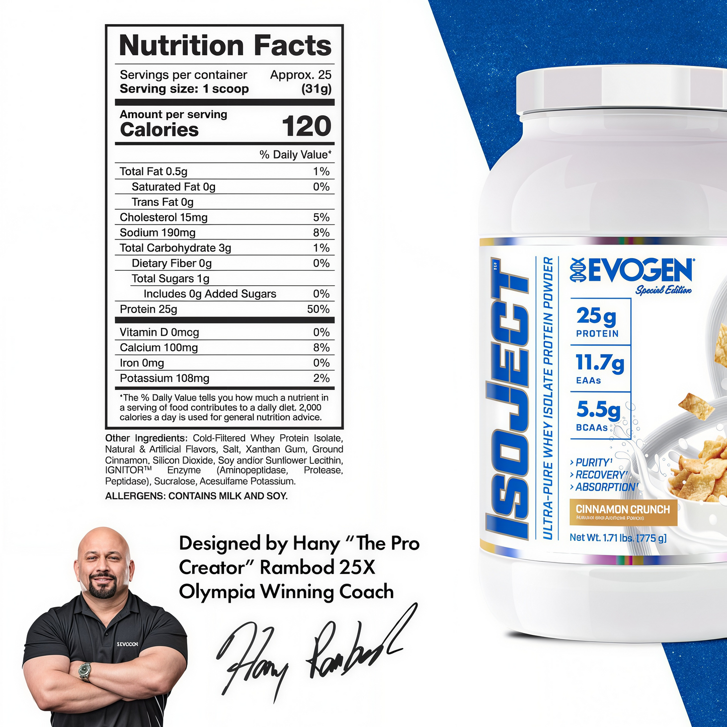 EVOGEN Isoject Whey Protein Isolate Powder